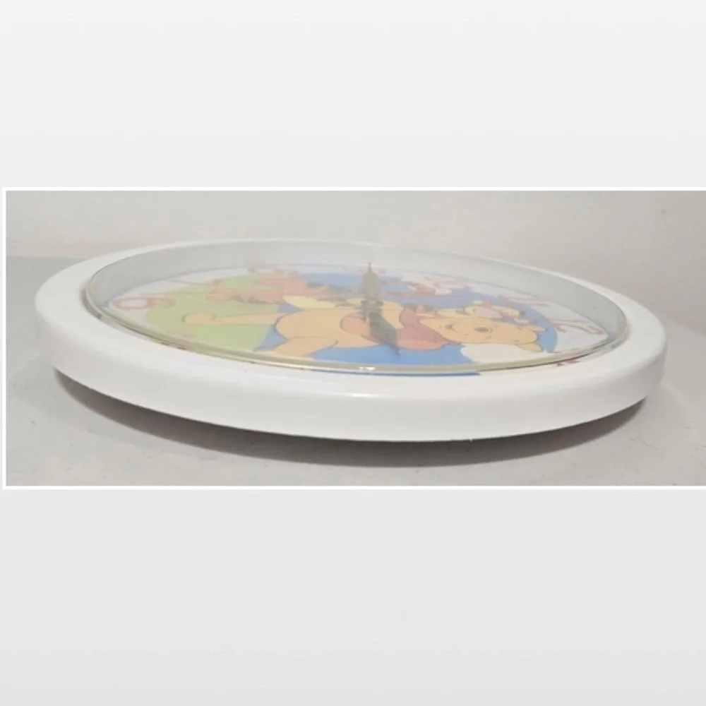 Vtg 90s Disney Wall Clock Winnie The Pooh & Tigger 10” Battery Analog Working